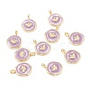 Brass Enamel Pendants KK-A155-02G-2