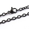 304 Stainless Steel Cable Chain Necklaces STAS-F016-21A-1