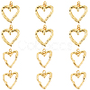 12Pcs 2 Styles Rack Plating Brass Pendants KK-BBC0024-10-7