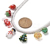 Glass Seed Beaded & 304 Stainless Steel Cable Chain Double Layer Necklace NJEW-TA00074-5