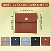 5Pcs 5 Colors PU Imitation Leather Jewelry Storage Bags ABAG-CL0001-04A-2