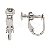 Brass Screw On Clip-on Earring Findings KK-L164-02-3