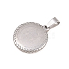 Non-Tarnish 304 Stainless Steel Pendants STAS-O065-18P-2