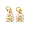 Brass Micro Pave Cubic Zirconia Pendants KK-B167-18G-1