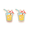 Beach Theme Alloy Enamel Pendants X-ENAM-T022-33F-1