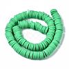 Flat Round Handmade Polymer Clay Beads CLAY-R067-12mm-06-3