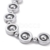 Synthetic Hematite & Brass Column Beaded Necklace with Magnetic Clasps NJEW-G047-01A-2