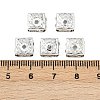 Square Brass Crystal Rhinestone Spacer Beads RB-R031-42-2