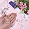 6Pcs 304 Stainless Steel Snake Chain Necklaces STAS-SC0020-87-3