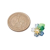 Flower Glass with Leaf Acrylic Charms HJEW-JM02572-02-3