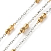 304 Stainless Steel Cable Chains with Beads CHS-F020-05GP-1