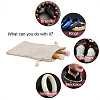 Polycotton(Polyester Cotton) Packing Pouches Drawstring Bags X-ABAG-T004-10x14-01-7