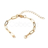 304 Stainless Steel Paperclip Chains Bracelet Making AJEW-JB01038-01-1