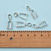 Brass Ice Pick Pinch Bails KK-K802-S-3