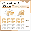 100Pcs 2 Colors Rack Plating Brass Friction Ear Nuts KK-LP0001-71-2