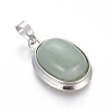 Natural Green Aventurine Pendants G-L512-D14-2