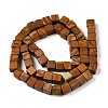 Natural Wood Lace Stone Wooden Jasper Beads Strands G-T139-6x6-03B-2