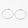 316 Surgical Stainless Steel Hoop Earrings Findings STAS-F149-32P-D-2