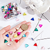 100Pcs 10 Colors Triangle Shape Sew on Rhinestone GLAA-GA0001-59-3
