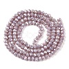 Electroplate Glass Beads Strands EGLA-A044-P2mm-B13-3