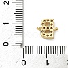 Brass Micro Pave Clear Cubic Zirconia Letter Links Connector Charms KK-I382-07G-B-3