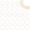 36Pcs 3 Size Ion Plating(IP) 316 Surgical Stainless Steel Hoop Earrings Findings STAS-UN0039-40-1