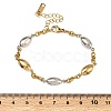Two Tone Horse Eye 304 Stainless Steel Link Bracelets for Women BJEW-A169-13GP-5