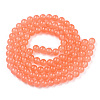 Baking Paint Imitation Jade Glass Round Bead Strands DGLA-Q021-8mm-31-2