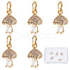 Brass Micro Pave Cubic Zirconia Charms KK-BBC0003-20-1