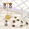 36Pcs 9 Style Walnut Wood Stud Earring Findings MAK-UN0001-43-2