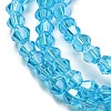 Transparent Electroplate Glass Beads Strands EGLA-A039-T3mm-A19-3