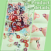 420Pcs 7 Colors Acrylic Linking Ring OACR-PH0001-92-4