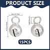 15Pcs 925 Sterling Silver Pendants STER-DR0001-36-2