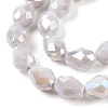 Opaque Solid Color Electroplate Glass Beads Strands EGLA-N013-P6mm-B05-3