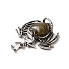 Natural Labradorite Heart Pendants KK-K331-01AS-04-4