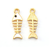 Light Gold Plated Alloy Enamel Pendants ENAM-R136-14A-2