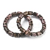 Column Natural Rhodonite Beads Stretch Bracelets for Women Men BJEW-A148-01A-26-4