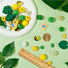 SUNNYCLUE 90Pcs 15 Styles Painted Summer Theme Natural Wood Beads WOOD-SC0001-48-3