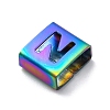 Ion Plating(IP) 304 Stainless Steel Square Slide Charms STAS-L132-19N-M-2