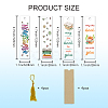 4 Patterns Rectangle Waterproof Acrylic Bookmarks Set DIY-GL0004-50B-3