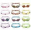 12Pcs Adjustable Braided Nylon Cord Macrame Pouch Bracelet Making AJEW-SW00010-05-1