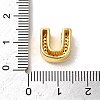 Brass Micro Pave Clear Cubic Zirconia Charms ZIRC-C009-01G-U-3
