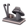 Wooden Clovered with PU Leather Jewelry Displays ODIS-F005-02E-4