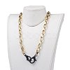 Personalized CCB Plastic Cable Chain Necklaces NJEW-JN02882-5