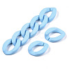 Opaque Spray Painted Acrylic Linking Rings X-OACR-S036-001A-I14-3