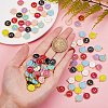 120Pcs 12 Colors Golden Plated Alloy Charms ENAM-SZ0001-64J-5