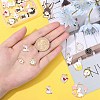Mixed Shapes Alloy Enamel Pendants ENAM-SC0001-41-3