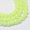 Baking Paint Imitation Jade Glass Round Bead Strands DGLA-Q021-8mm-21-1