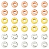 3 Colors Brass Flat Round Spacer Beads KK-FS0001-36-1