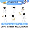 6Pcs 6 Styles Spray Painted Alloy Pendants FIND-YW0010-65-3